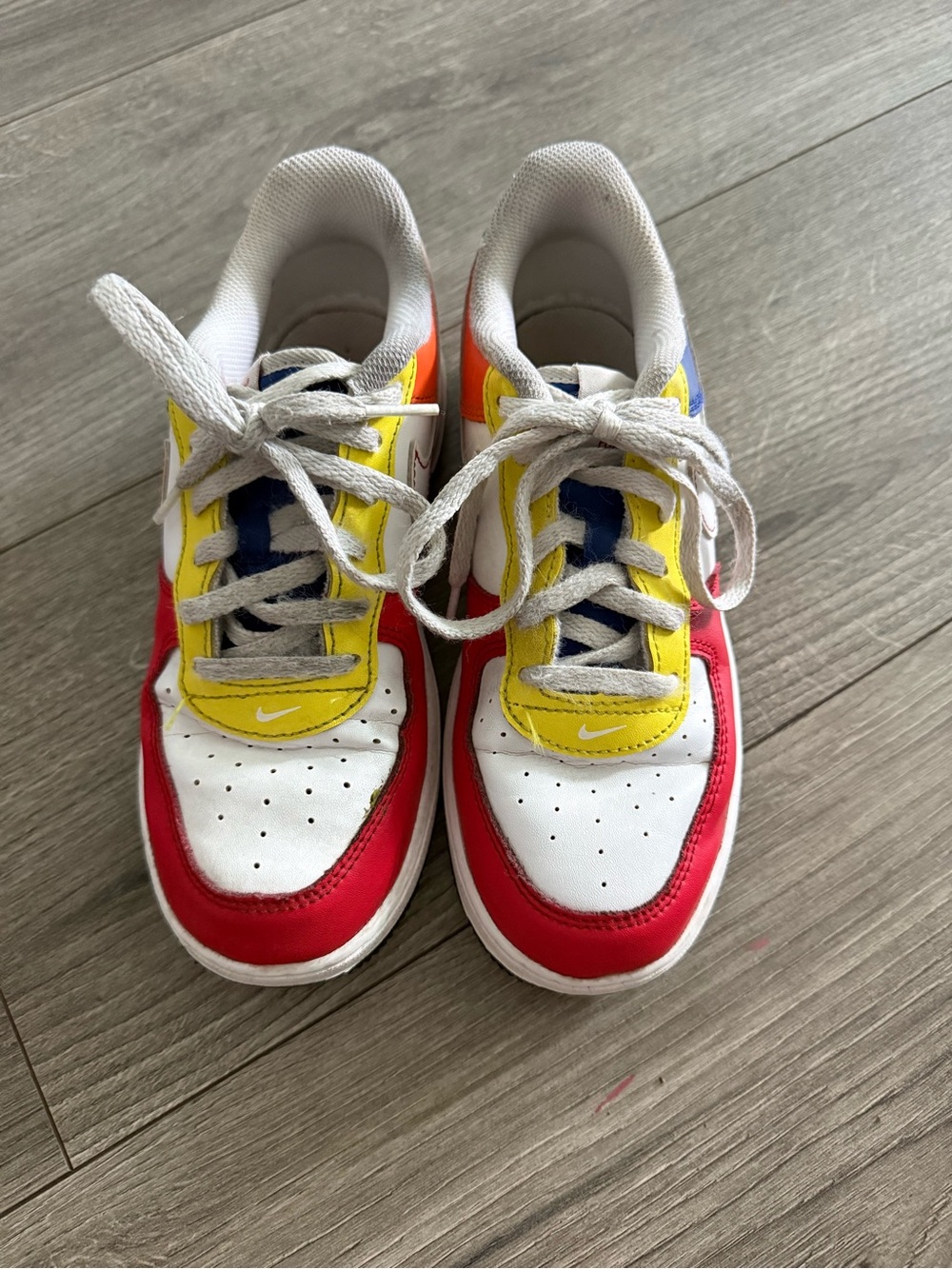 Nike Air Force 1 LV8 Boys' Multicolor Low Top Sneakers US 3Y Colorblock - Picture 2 of 8